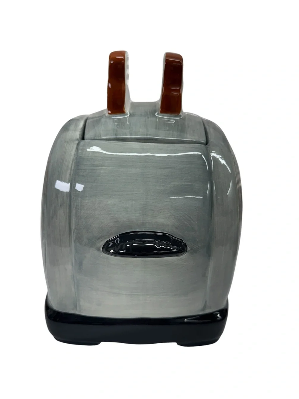 Vintage Clay Art Smiling Toaster Cookie Jar.